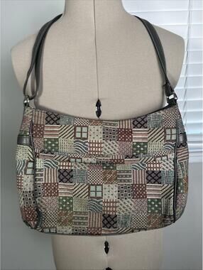 SAS Vintage Patchwork Shoulder Bag Adjustable Strap  Women's Made In USA